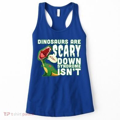 Funny Down Syndrome Awareness Dinosaurs Women's Tank Top