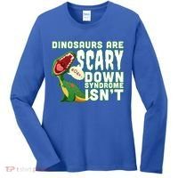 Funny Down Syndrome Awareness Dinosaurs Women's Long Sleeve Shirt thumb 0