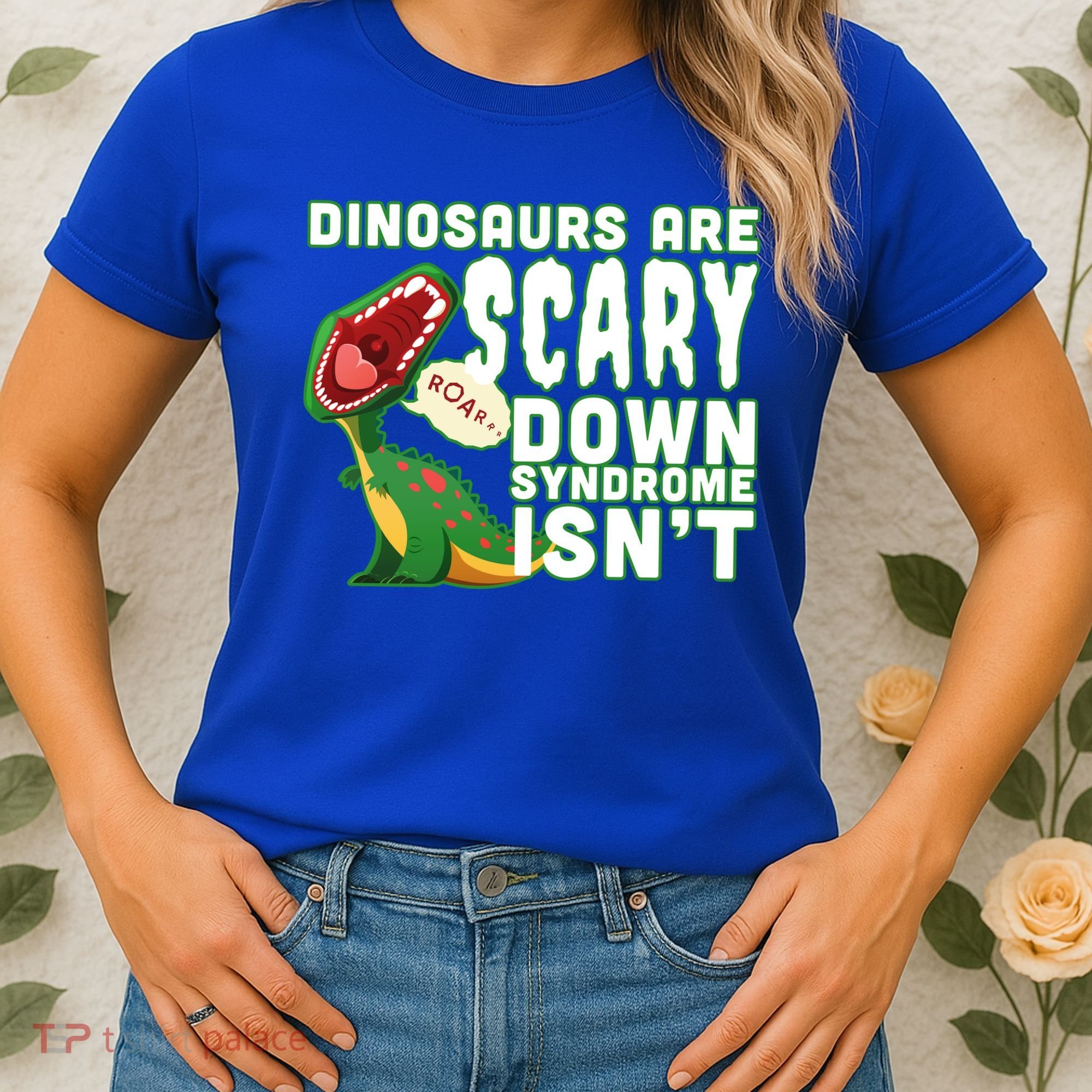 Funny Down Syndrome Awareness Dinosaurs Women's T-Shirt