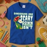 Funny Down Syndrome Awareness Dinosaurs Kids T-Shirt thumb 3