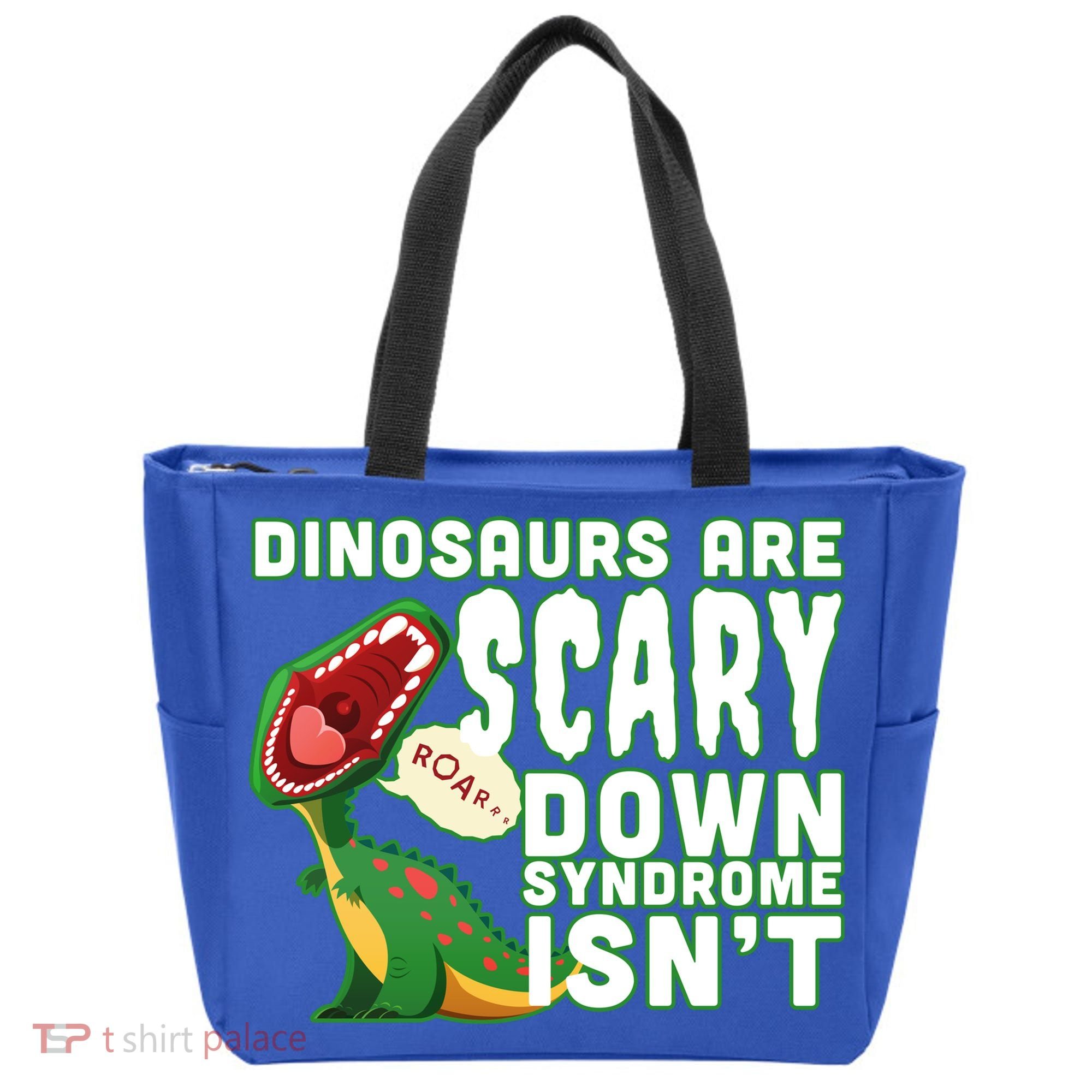 Funny Down Syndrome Awareness Dinosaurs Tote Bag