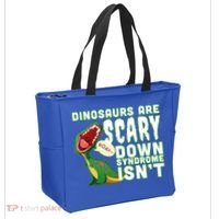 Funny Down Syndrome Awareness Dinosaurs Tote Bag thumb 2