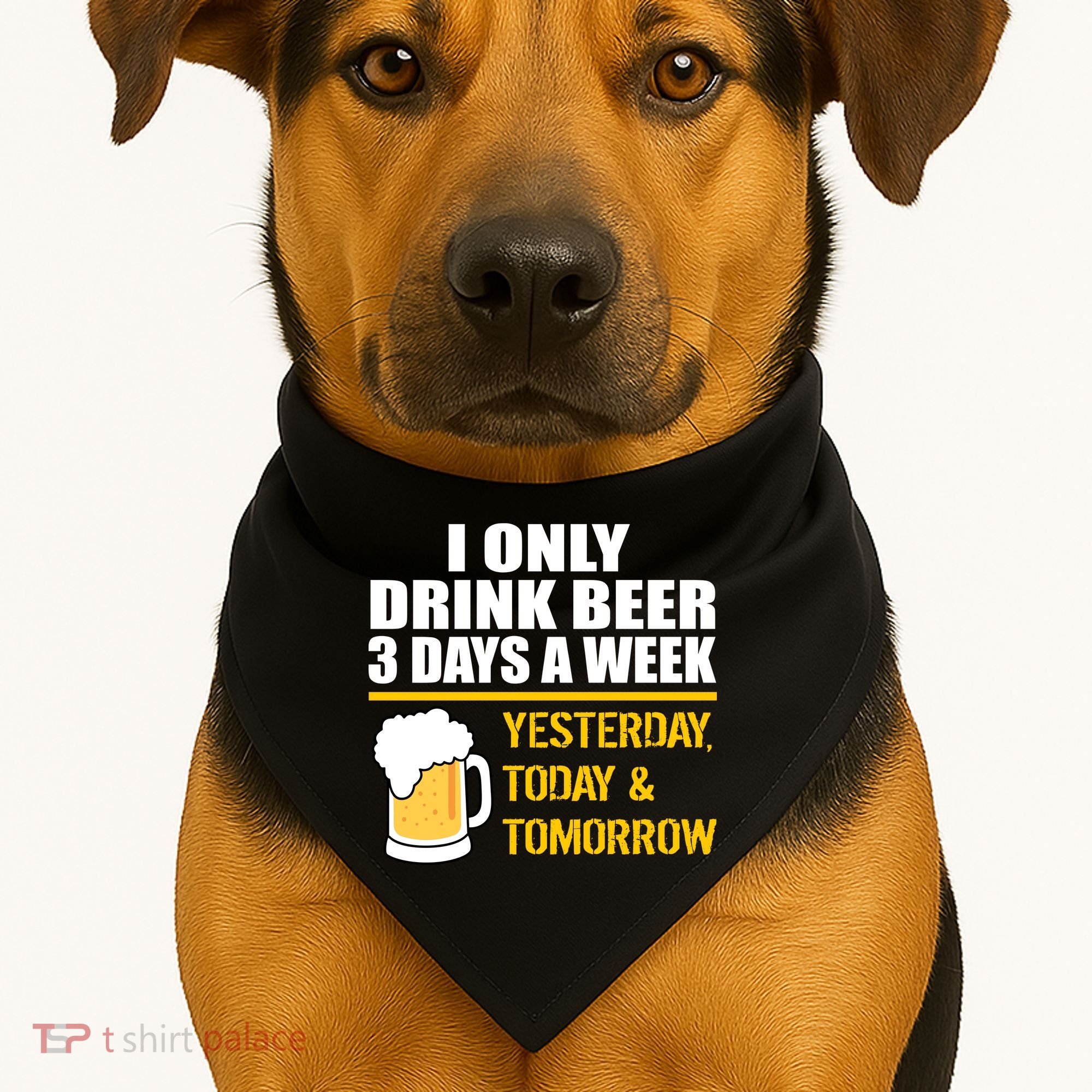Funny Drink Beer 3 Days a Week USA-Made Doggie Bandana