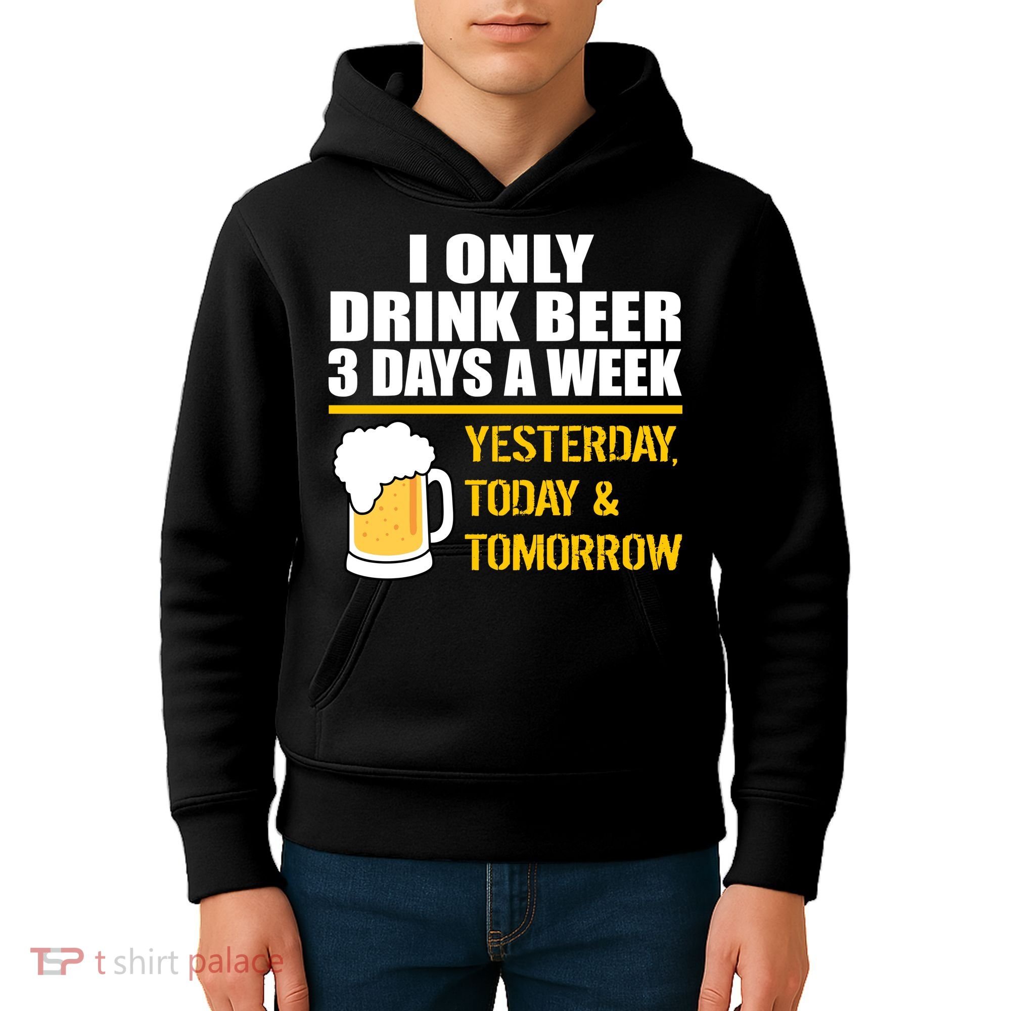 Funny Drink Beer 3 Days a Week Kids Hoodie