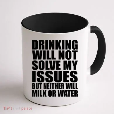 Funny Drinking Coffee Mug back
