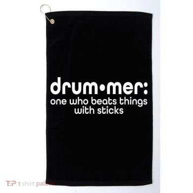 Funny Drummer Definition Beats With Sticks Golf Towel