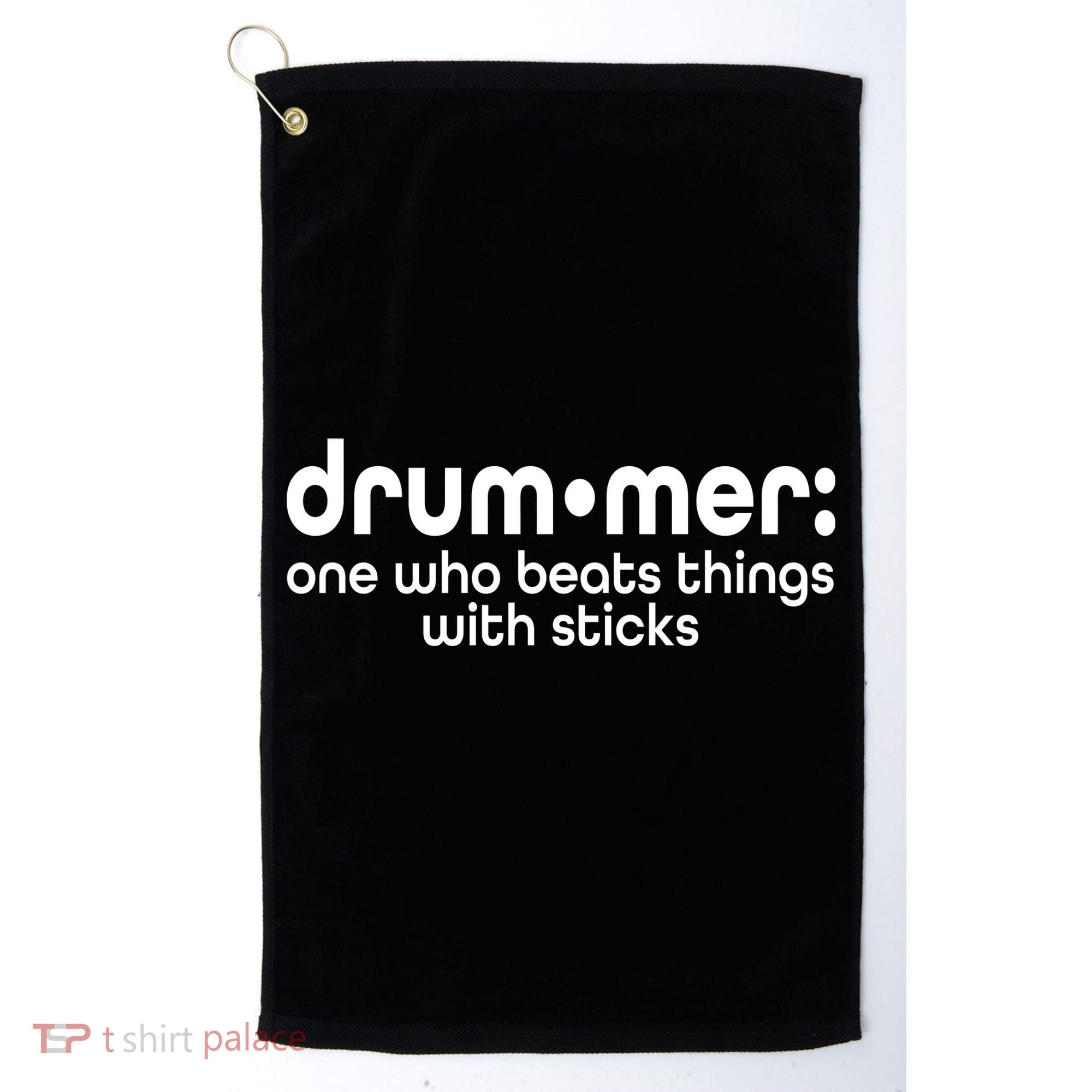 Funny Drummer Definition Beats With Sticks Golf Towel