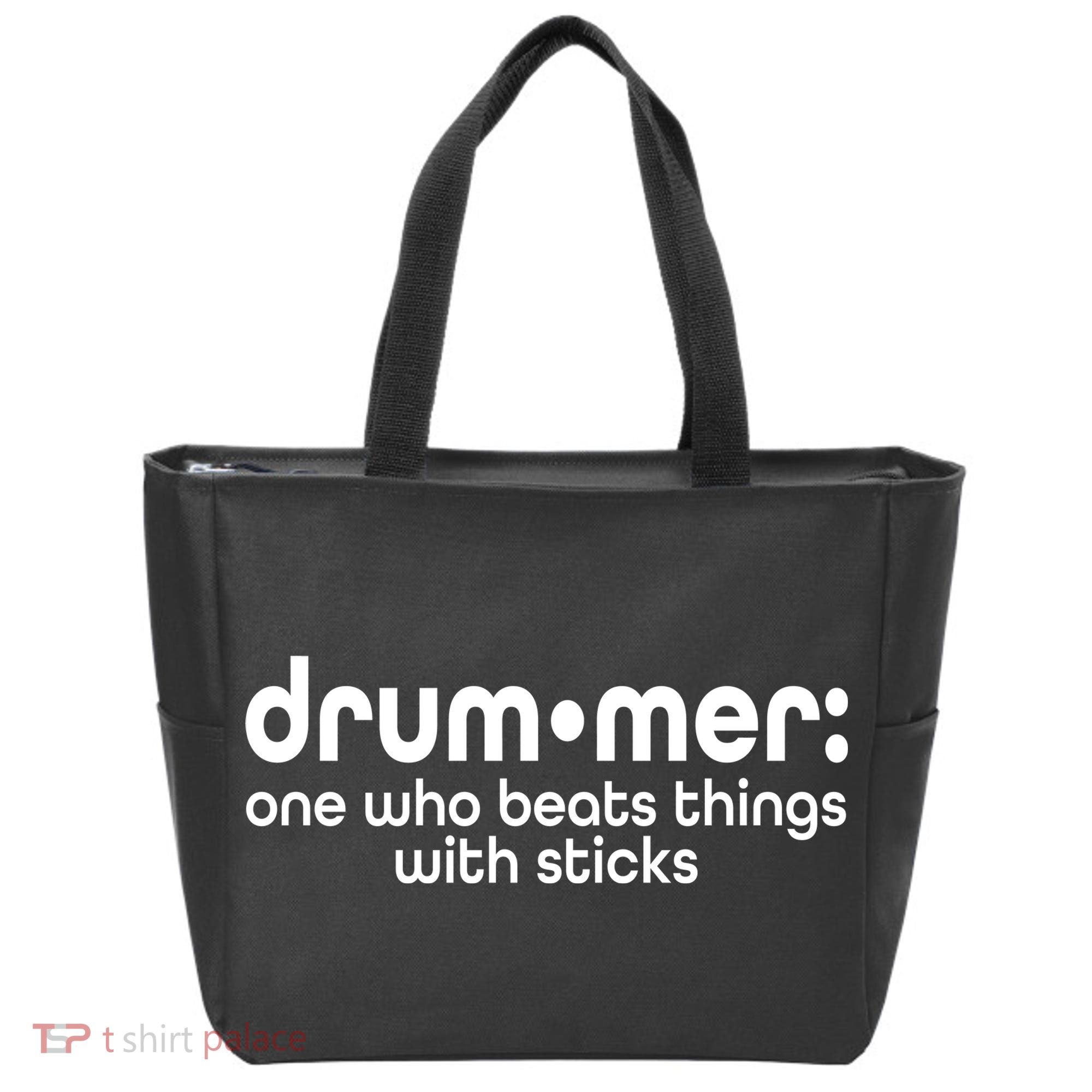 Funny Drummer Definition Beats With Sticks Tote Bag