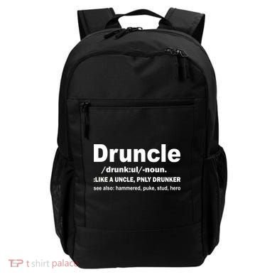 Funny Drunk Uncle Druncle Definition Backpack