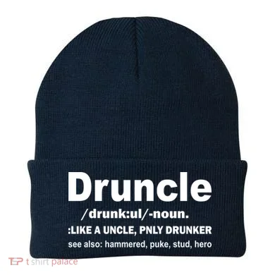 Funny Drunk Uncle Druncle Definition Beanie