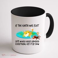 Funny Earth Cat Coffee Mug thumb 1