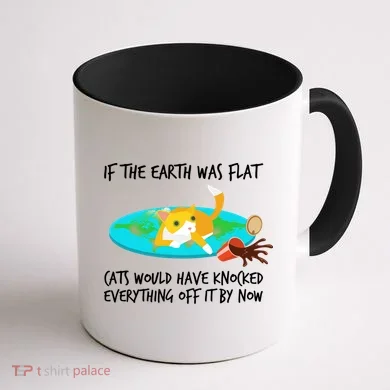 Funny Earth Cat Coffee Mug back
