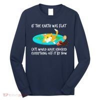Funny Earth Cat Long Sleeve Shirt thumb 0