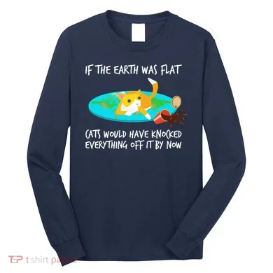 Funny Earth Cat Long Sleeve Shirt