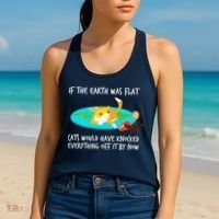 Funny Earth Cat Women's Tank Top thumb 2