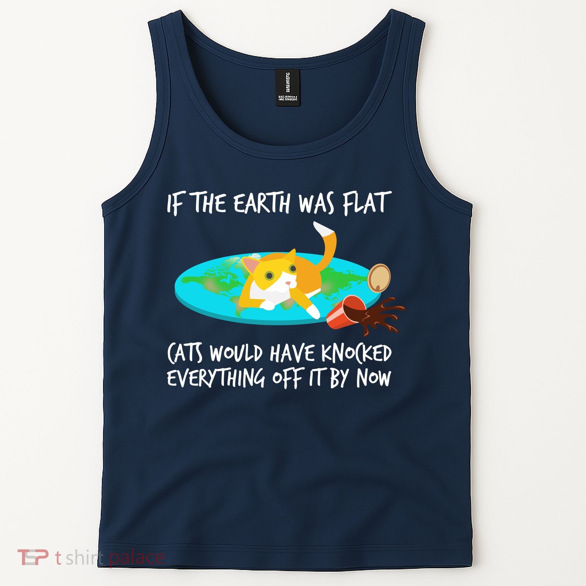 Funny Earth Cat Tank Top