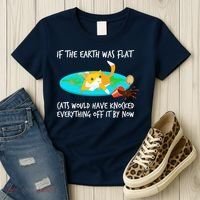 Funny Earth Cat Women's T-Shirt thumb 3