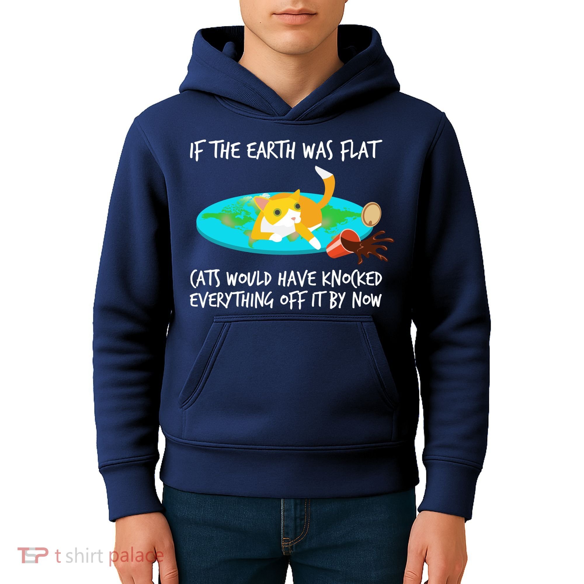 Funny Earth Cat Kids Hoodie