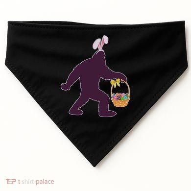 Funny Easter Bunny Eared Bigfoot Sasquatch  USA-Made Doggie Bandana