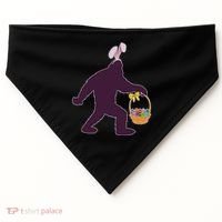 Funny Easter Bunny Eared Bigfoot Sasquatch  USA-Made Doggie Bandana thumb 0
