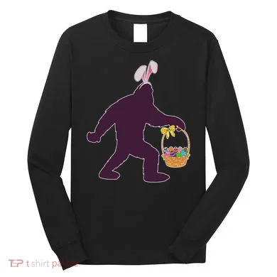 Funny Easter Bunny Eared Bigfoot Sasquatch Long Sleeve Shirt