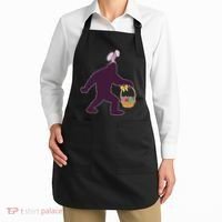 Funny Easter Bunny Eared Bigfoot Sasquatch  Apron thumb 2