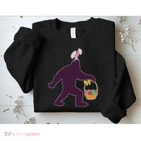 Funny Easter Bunny Eared Bigfoot Sasquatch  Sweatshirt thumb 2