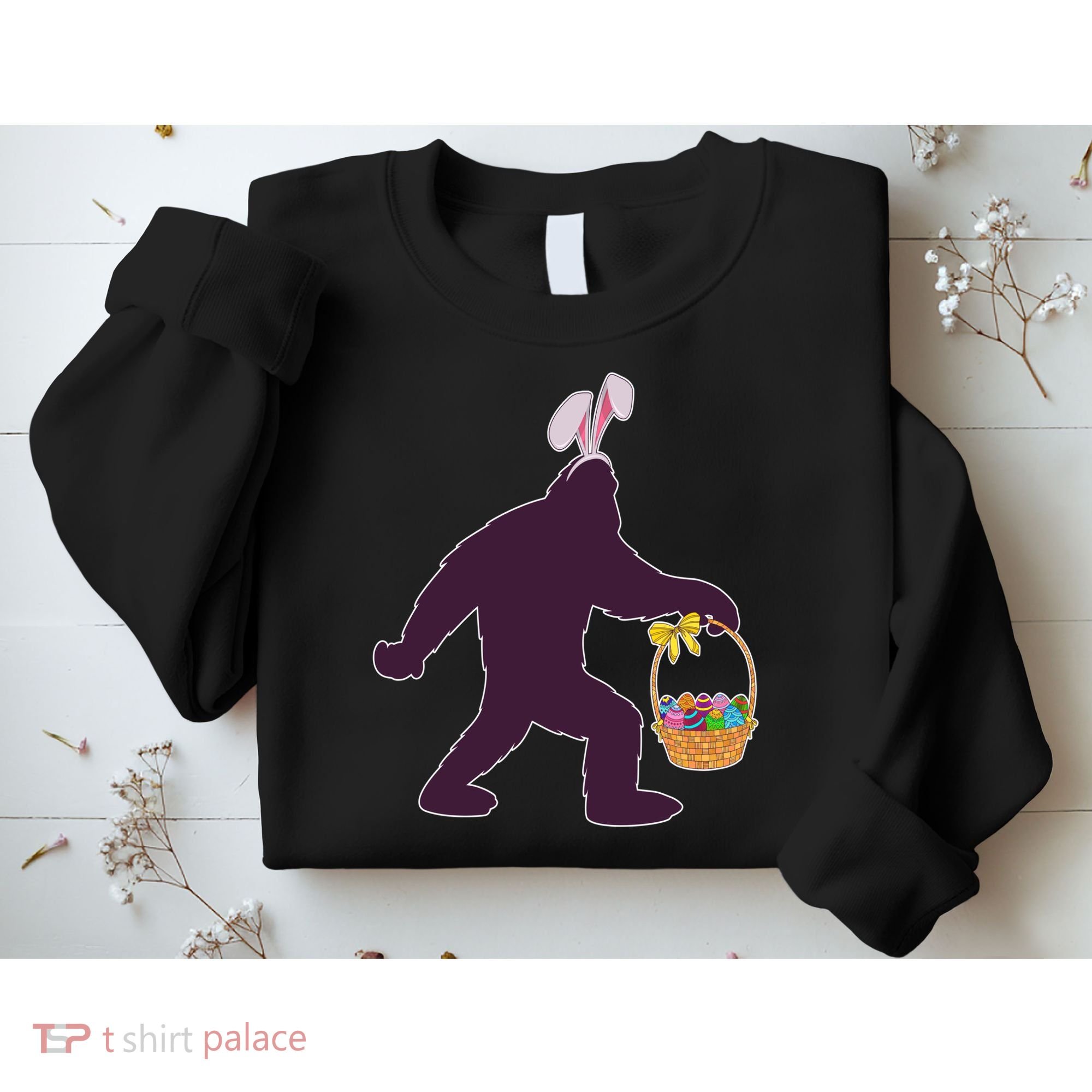 Funny Easter Bunny Eared Bigfoot Sasquatch  Sweatshirt
