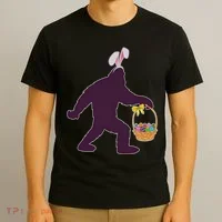 Funny Easter Bunny Eared Bigfoot Sasquatch  T-Shirt thumb 3