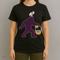Funny Easter Bunny Eared Bigfoot Sasquatch  T-Shirt thumb 4