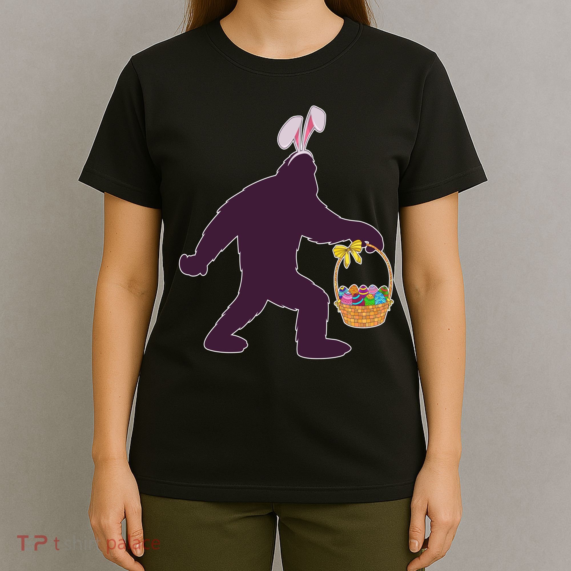 Funny Easter Bunny Eared Bigfoot Sasquatch  T-Shirt