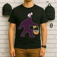 Funny Easter Bunny Eared Bigfoot Sasquatch  T-Shirt thumb 6