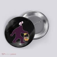 Funny Easter Bunny Eared Bigfoot Sasquatch  Button thumb 0