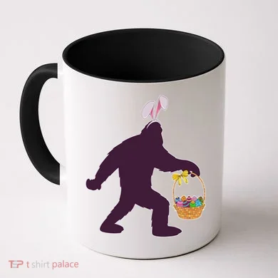 Funny Easter Bunny Eared Bigfoot Sasquatch  Coffee Mug