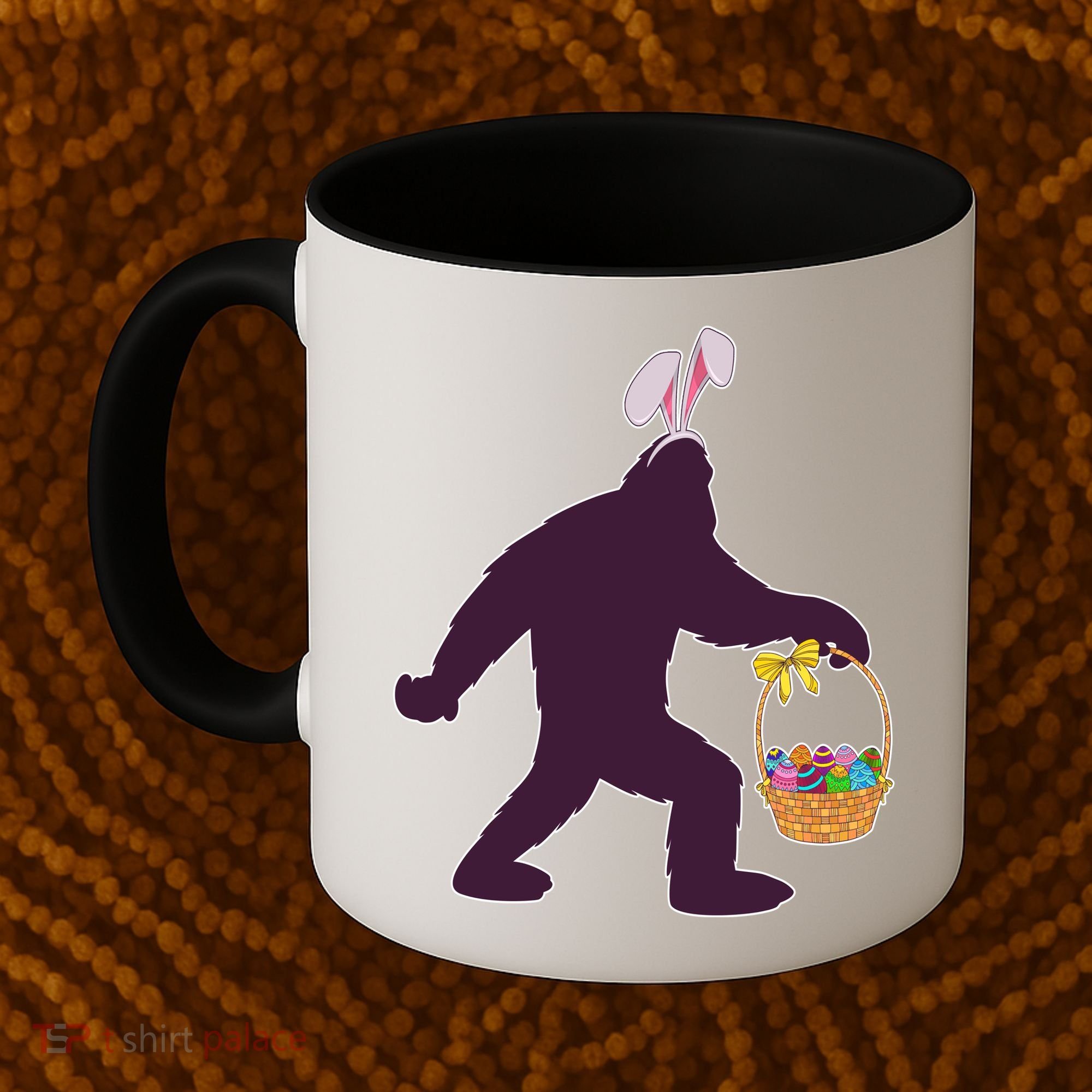 Funny Easter Bunny Eared Bigfoot Sasquatch  Coffee Mug