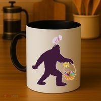 Funny Easter Bunny Eared Bigfoot Sasquatch  Coffee Mug thumb 4