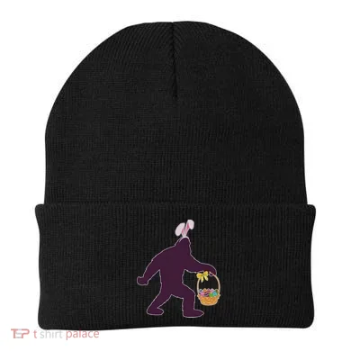 Funny Easter Bunny Eared Bigfoot Sasquatch Beanie