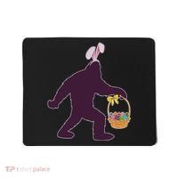 Funny Easter Bunny Eared Bigfoot Sasquatch  Mousepad thumb 0