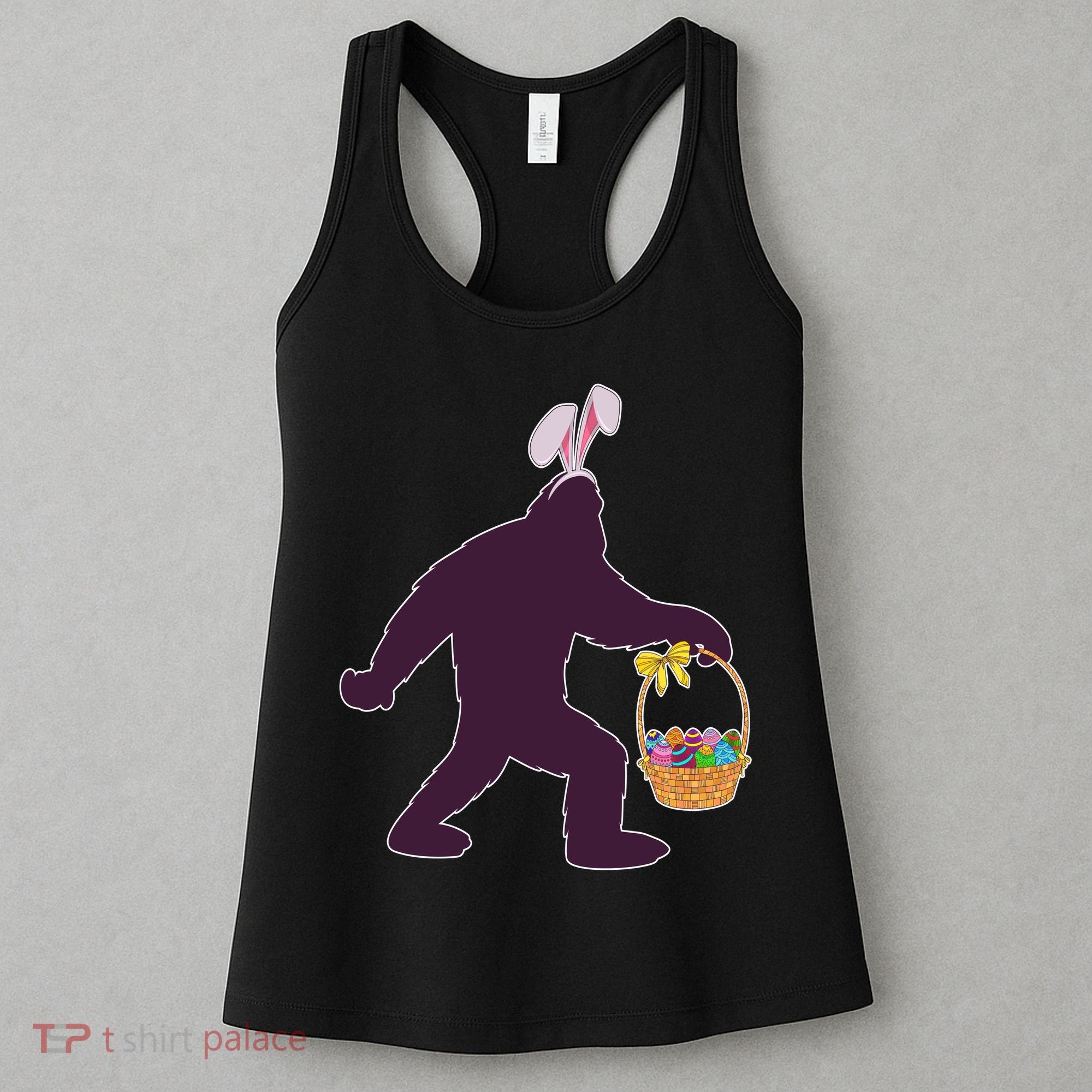 Funny Easter Bunny Eared Bigfoot Sasquatch  Women's Tank Top