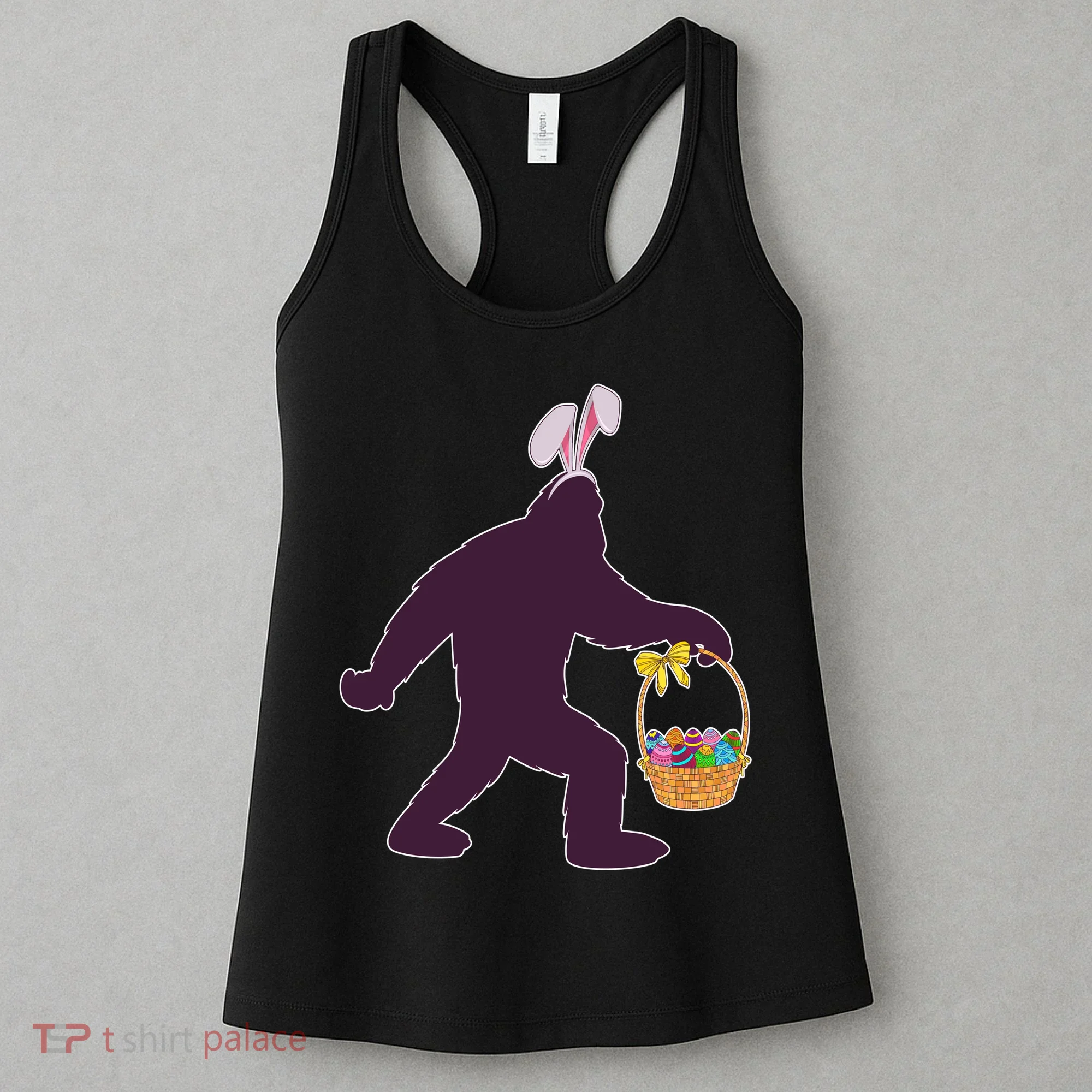 Funny Easter Bunny Eared Bigfoot Sasquatch  Women's Tank Top