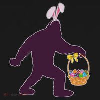 Funny Easter Bunny Eared Bigfoot Sasquatch  Women's Tank Top thumb 5