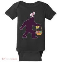 Funny Easter Bunny Eared Bigfoot Sasquatch  Baby Bodysuit thumb 0