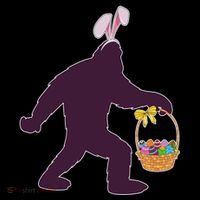 Funny Easter Bunny Eared Bigfoot Sasquatch  Toddler Hoodie thumb 2