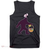 Funny Easter Bunny Eared Bigfoot Sasquatch  Tank Top thumb 0