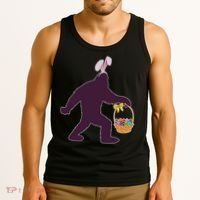 Funny Easter Bunny Eared Bigfoot Sasquatch  Tank Top thumb 3