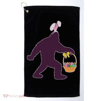 Funny Easter Bunny Eared Bigfoot Sasquatch  Golf Towel