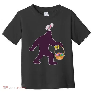 Funny Easter Bunny Eared Bigfoot Sasquatch Toddler T-Shirt
