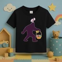 Funny Easter Bunny Eared Bigfoot Sasquatch  Toddler T-Shirt thumb 3