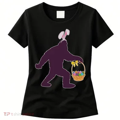 Funny Easter Bunny Eared Bigfoot Sasquatch  Women's T-Shirt