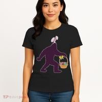 Funny Easter Bunny Eared Bigfoot Sasquatch  Women's T-Shirt thumb 4